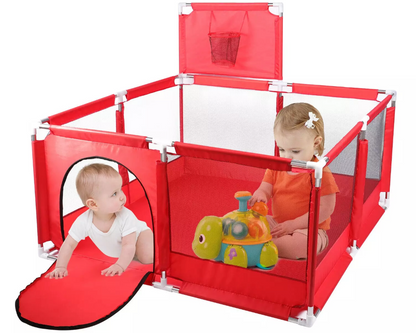 Baby Kids Playpen Yard Fence Play Pen Red