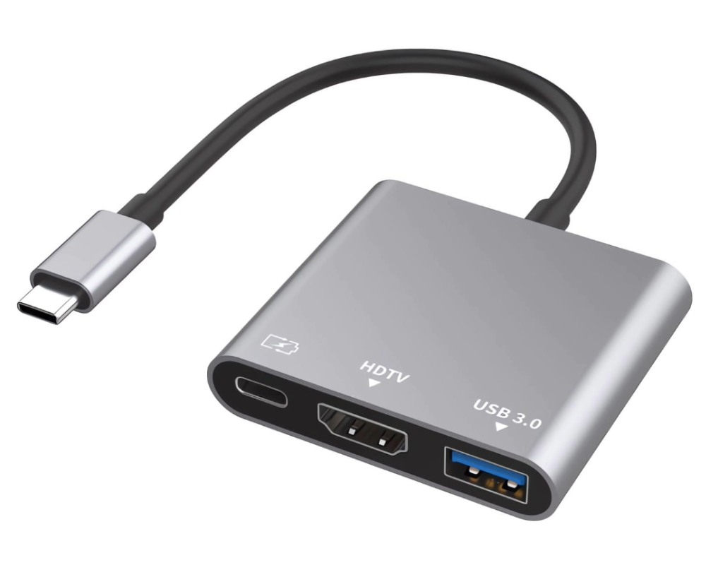 Type C To USB 3.0 HDMI Female 4K Hub Adapter