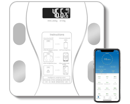 Digital Bathroom Scale Body Weight Scale White