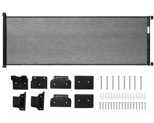 Retractable Baby Gate Safety Cat Enclosure Indoor Pet Dog Fence Guard Barrier