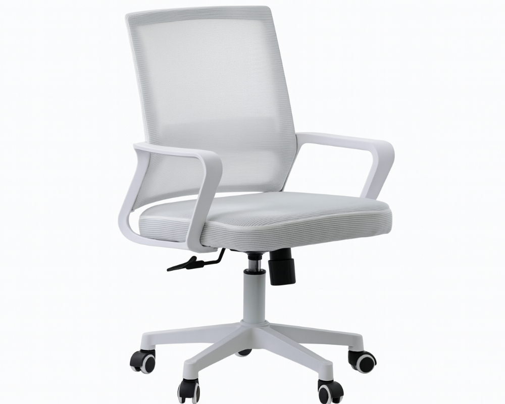 Office Chair Swivel Chair Ergonomic Office Chair (White)