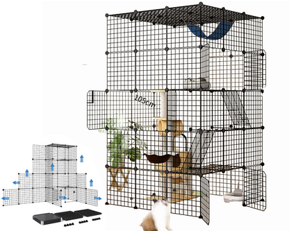 Cat Cage DIY Enclosure Pet Crate Rabbit Hutch Pet Playpen