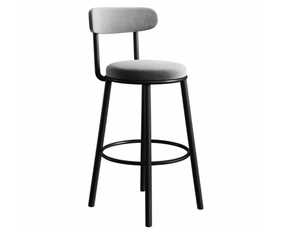 Bar Stools Velvet Chair Bar Stool Grey