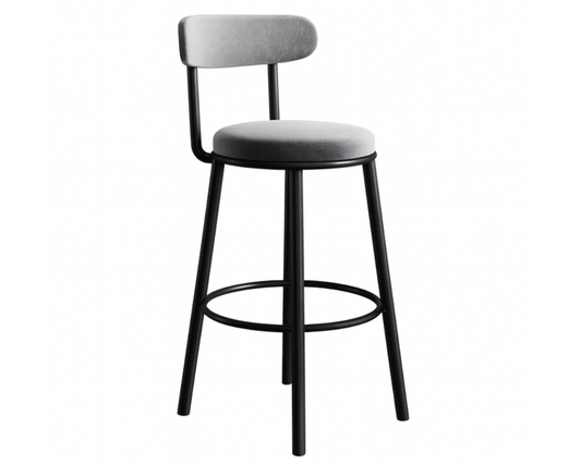 Bar Stools Velvet Chair Bar Stool Grey