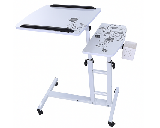 Adjustable Laptop Desk Mouse Pad Table Overbed wheels Laptop PC