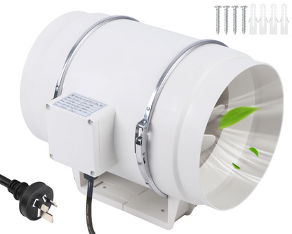 8'' Silent Inline Extractor Fan Exhaust Duct