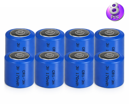 8PCS CR1/3N Lithium Battery 2L76, K58L, DL1/3N, 5018LC, CR11108, CR1/3N, CR13N