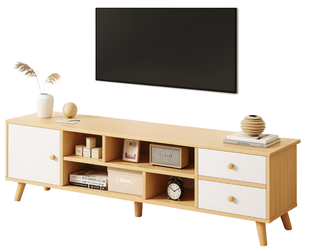 Wooden Living Room TV Cabinet Consoles Cabinet Entertainment Unit