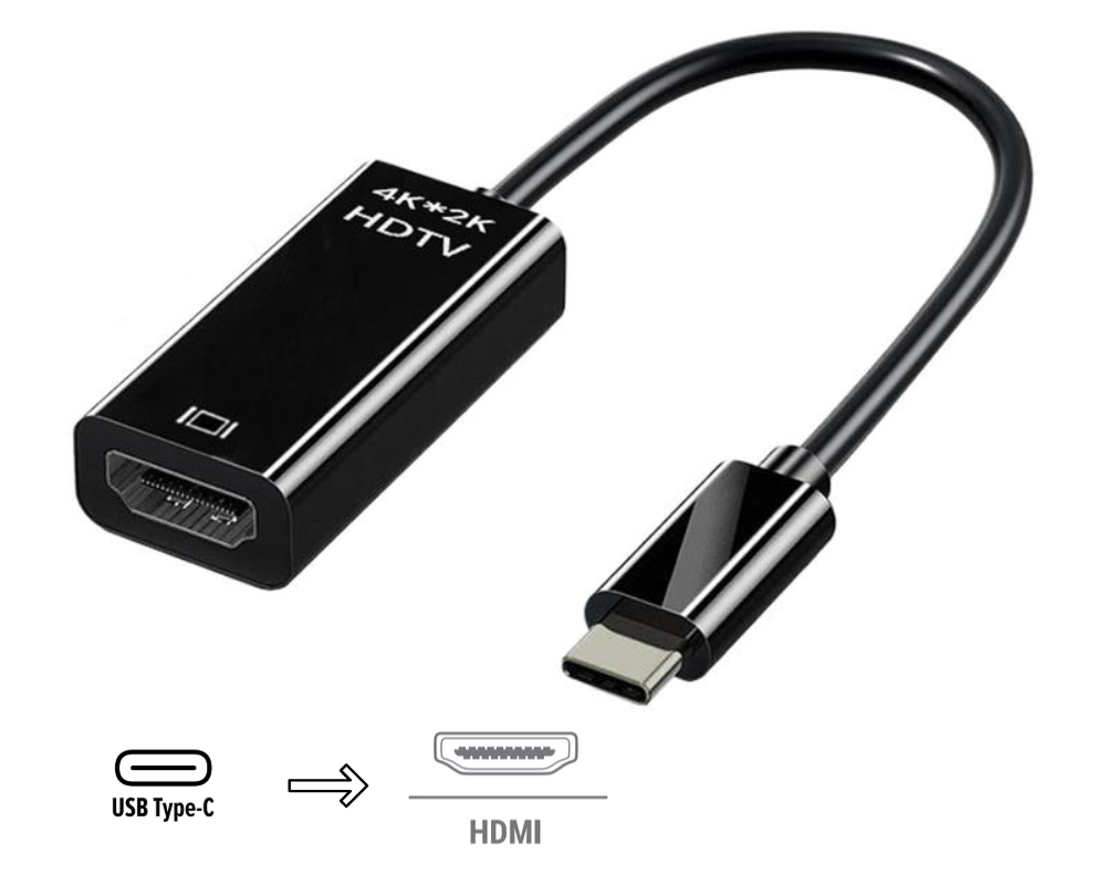 USB-C to HDMI 4K Adapter Cable HDTV Converter