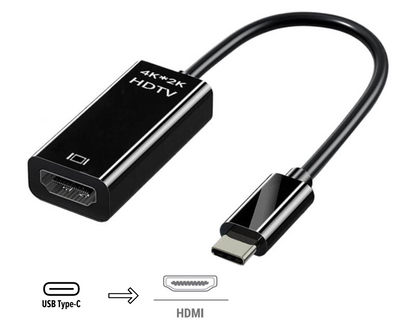 USB-C to HDMI 4K Adapter Cable HDTV Converter