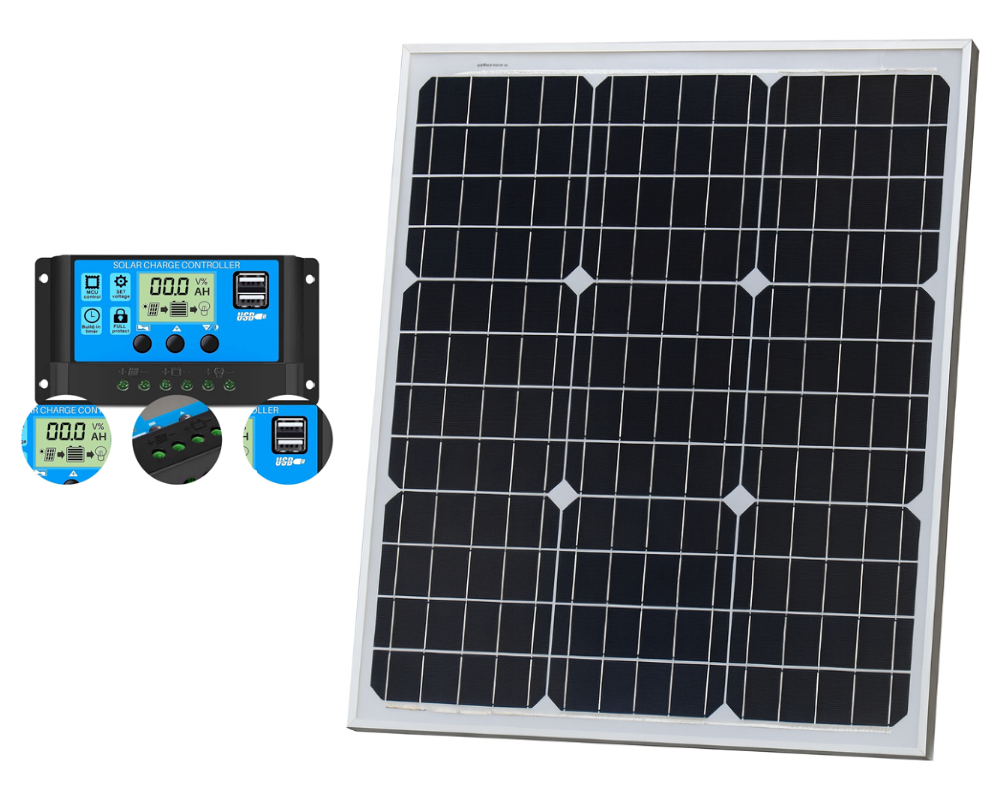Solar Panel Monocrystalline with Controller 50W