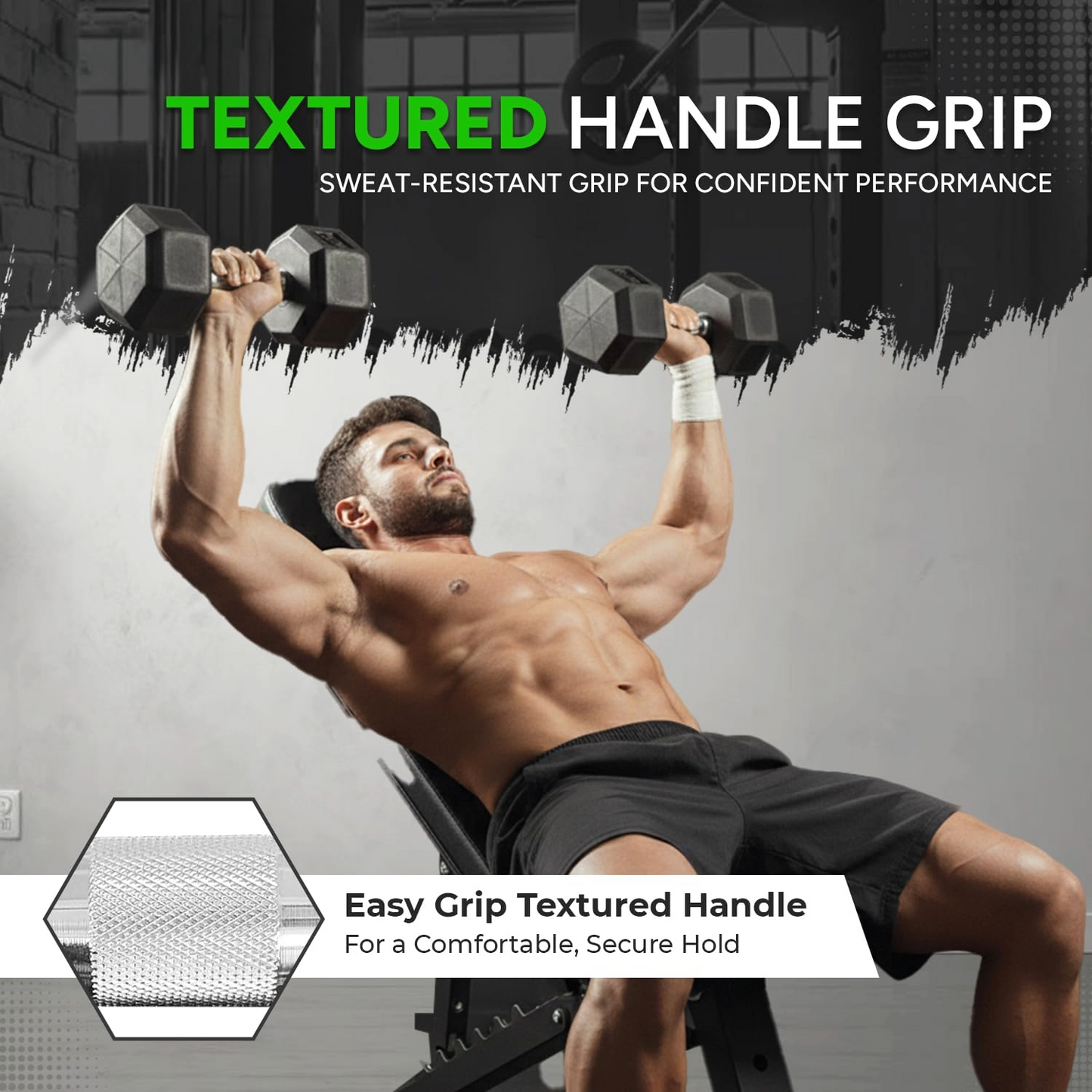 Hexagonal Dumbbell Set 12.5Kg Each