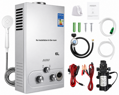 Gas Water Heating With 12V Pump 6L