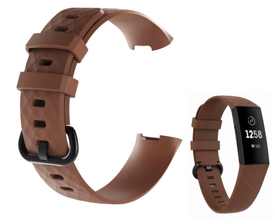 Fitbit Charge 3 / 4 Strap Fitbit Belt Brown Small
