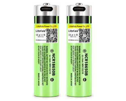 18650 Rechargeable Battery USB C