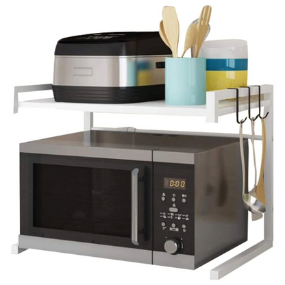 Microwave Shelf Kitchen Organizer Oven Rack Toaster Stand Storage Cabinet (White)