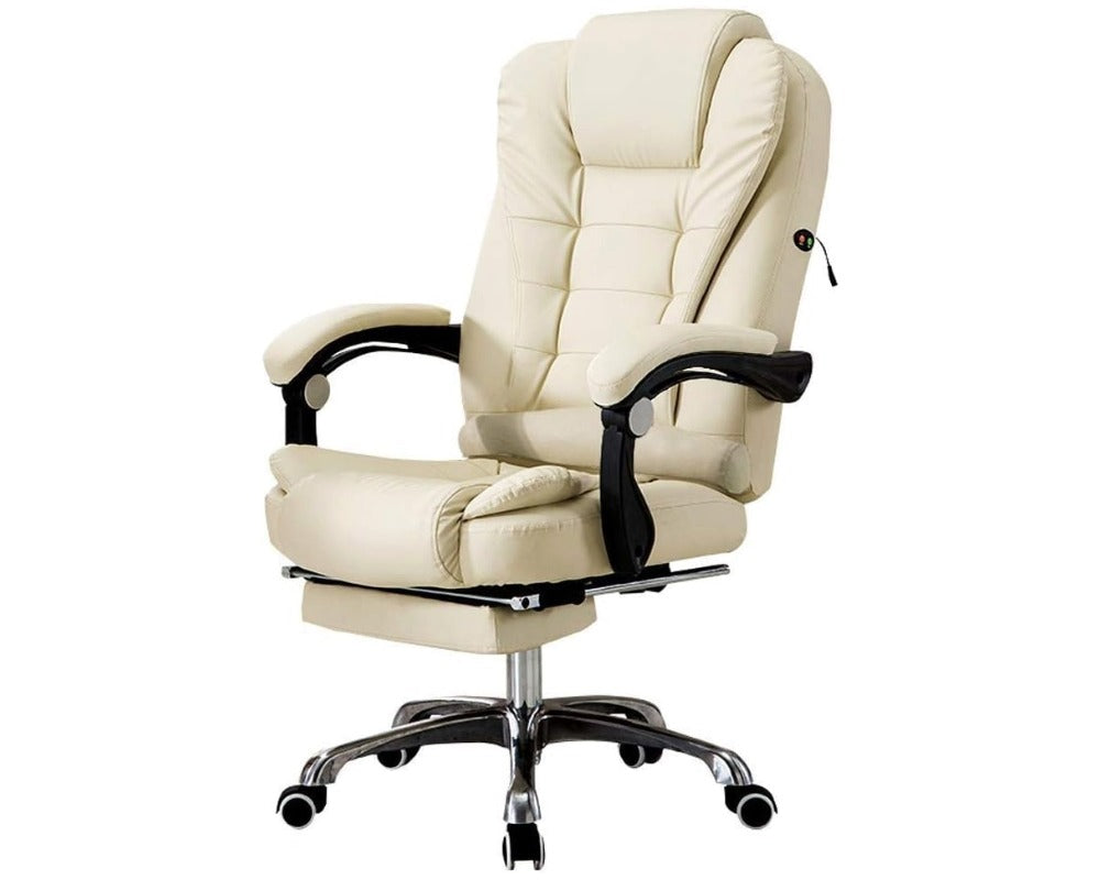 Ergonomic Office Chair with Massager and Footrest Gaming Chair