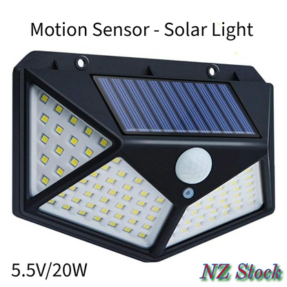 114 LED Solar Motion Outdoor Sensor Wall Light Automatic Light