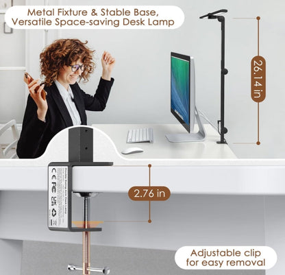 Table Lamp Dual Light 25 Lighting Eye-Caring Modes Table Lamp with Solid Base