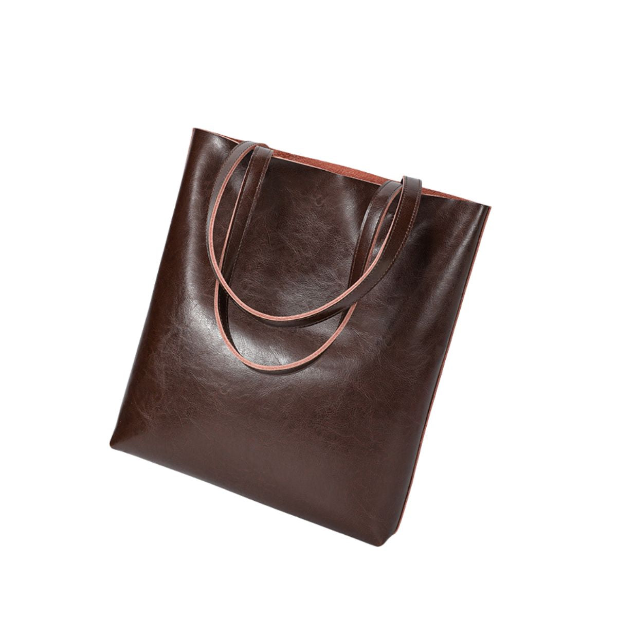 Urban Essential Brown Large Leather Tote Bag
