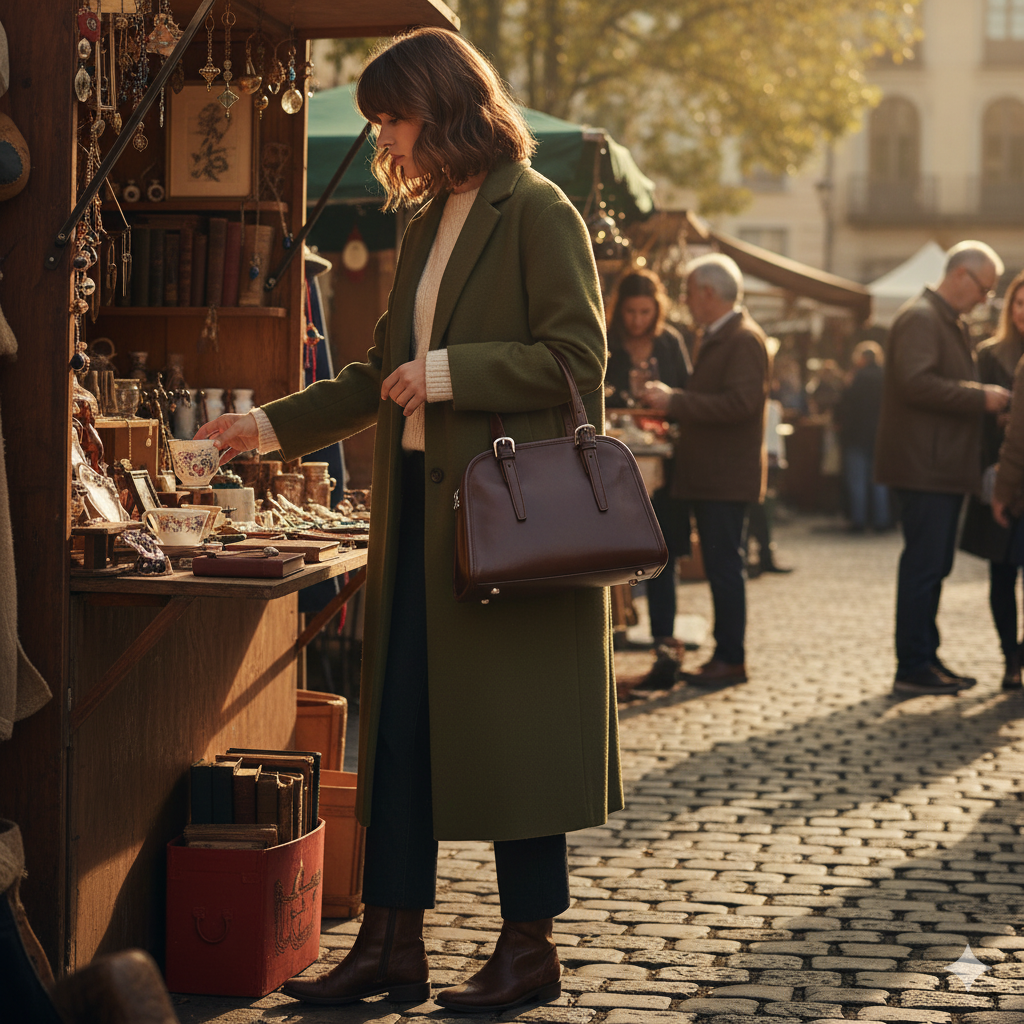Urban Grace Coffee Brown Leather Mini Tote Bag
