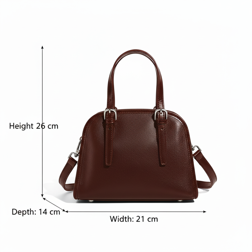 Urban Grace Coffee Brown Leather Mini Tote Bag