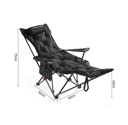 Urban Wave Folding Camping Chair with Footrest & Recline – 2-in-1 Portable Outdoor Chair YQ5043