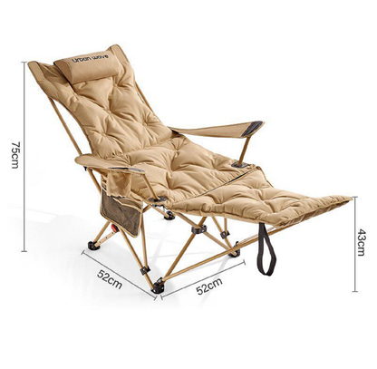 Urban Wave Folding Camping Chair with Footrest & Recline – 2-in-1 Portable Outdoor Chair YQ5043
