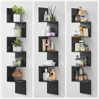 VASAGLE Corner Bookshelf 5-Tier - Black