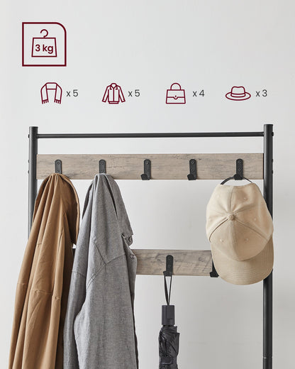 VASAGLE Coat Rack Stand Shoe Rack