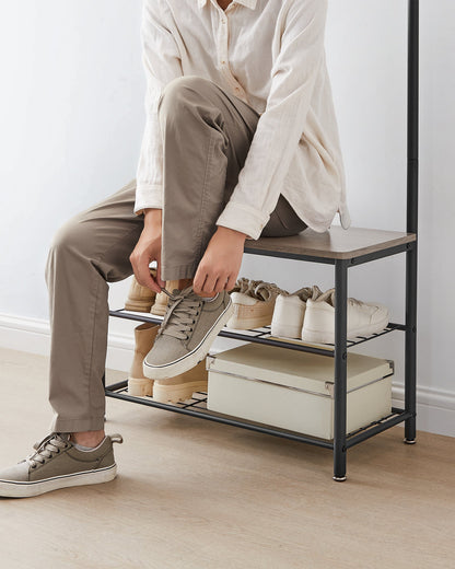 VASAGLE Coat Rack Stand Shoe Rack