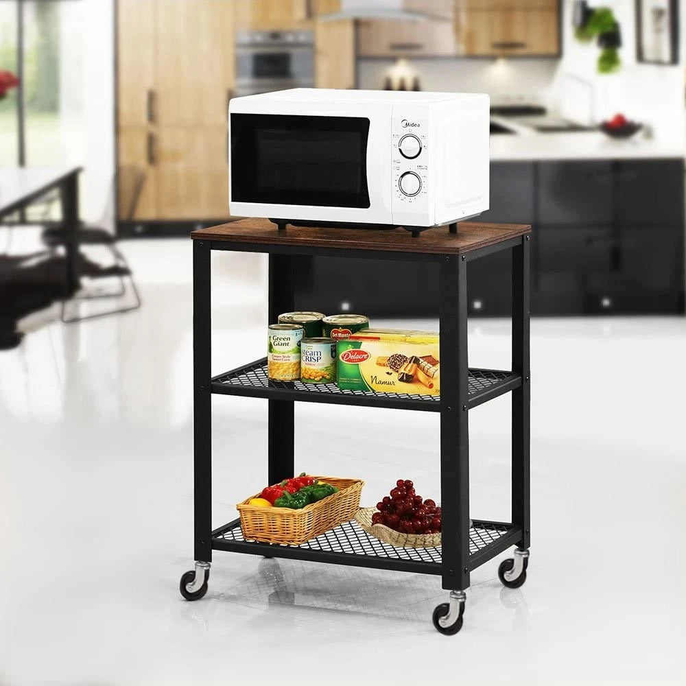 VASAGLE Serving Cart Trolley Kitchen Trolley