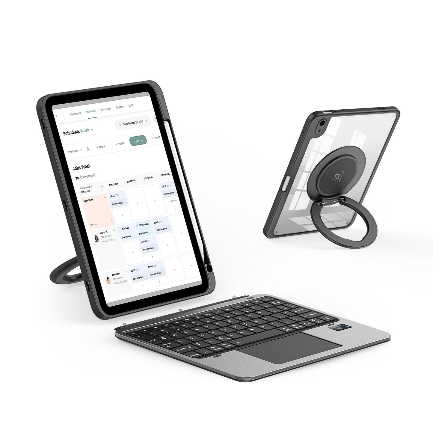 iPad 10th / A16 (2025) Detachable Keyboard with Touchpad Kickstand Cover