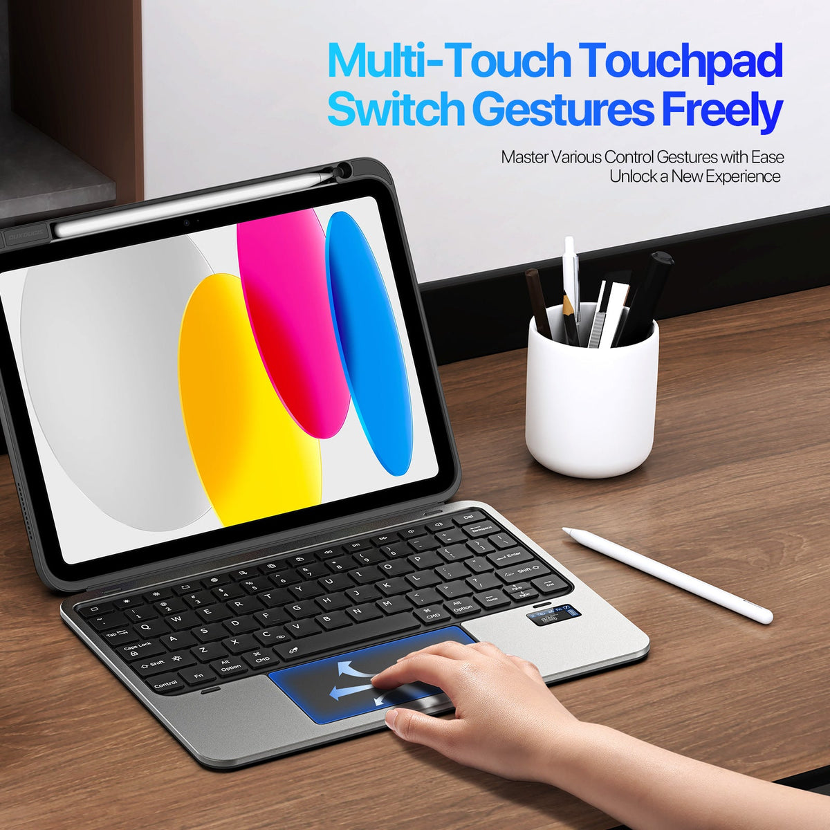iPad Air 11 / 4 / 5 10.9" bluetooth Keyboard with Touchpad Kickstand Cover