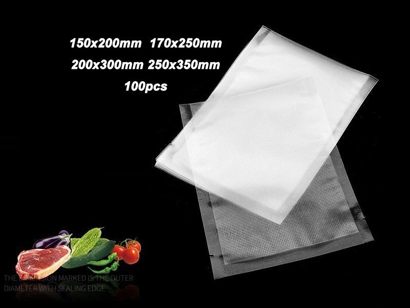 Textured Vacuum Seal Bags Pre-cut Food Storage Saver Bags Size XS-L