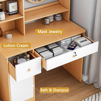 Dressing table with LED Mirror