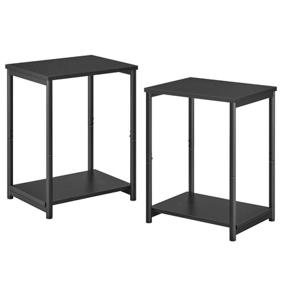 VASAGLE Bed Side Tables End Table (Black)