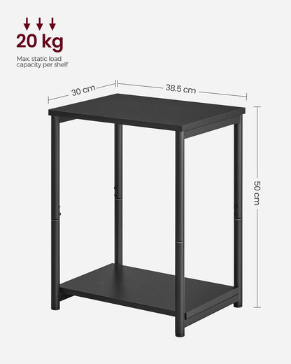 VASAGLE Bed Side Tables End Table (Black)