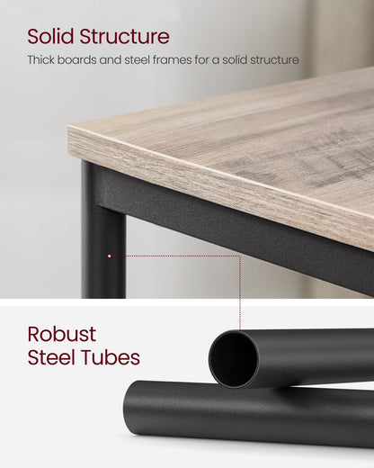 VASAGLE Bed Side Tables End Table (Greige)