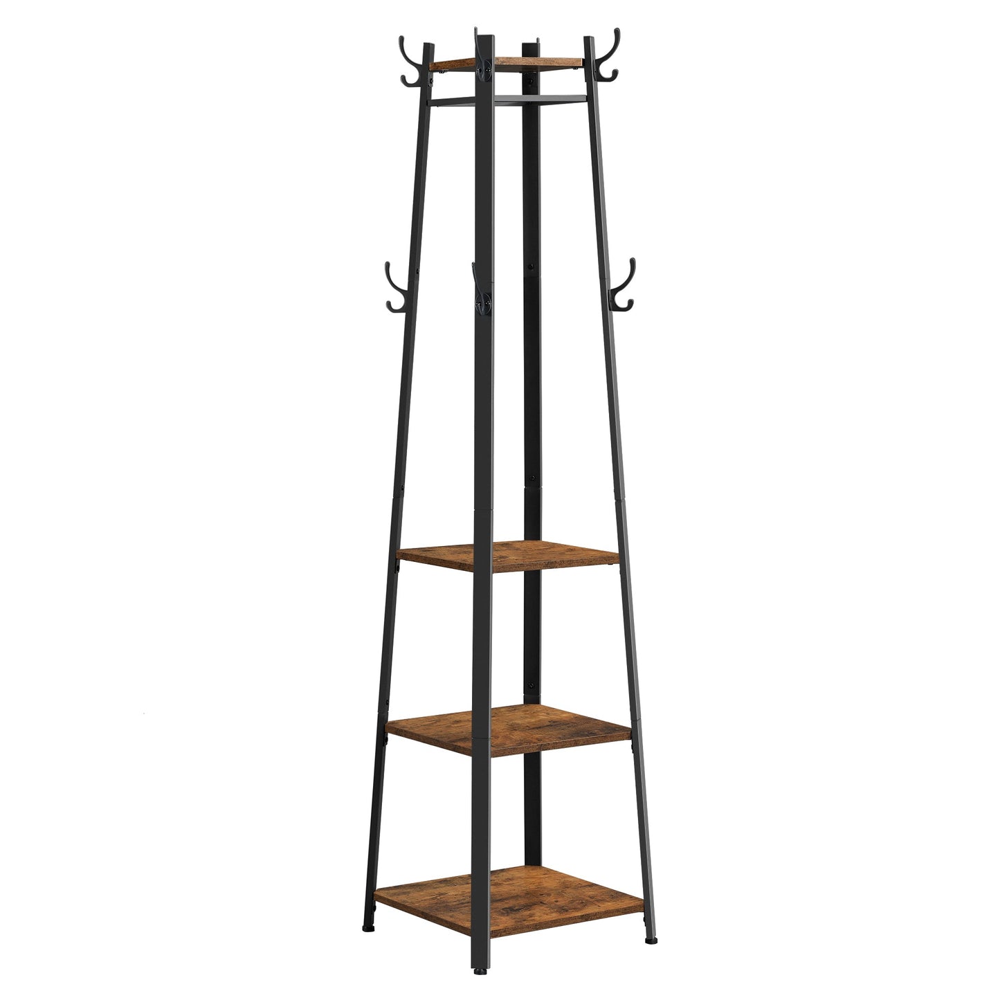 VASAGLE Industrial Coat Rack Stand - Rustic Brown