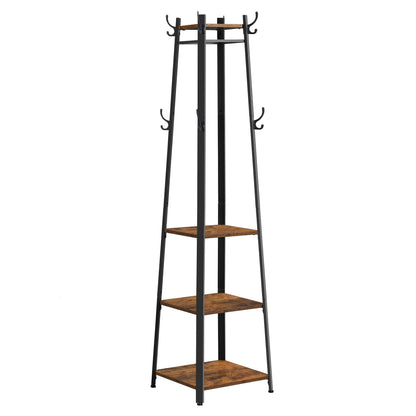 VASAGLE Industrial Coat Rack Stand - Rustic Brown