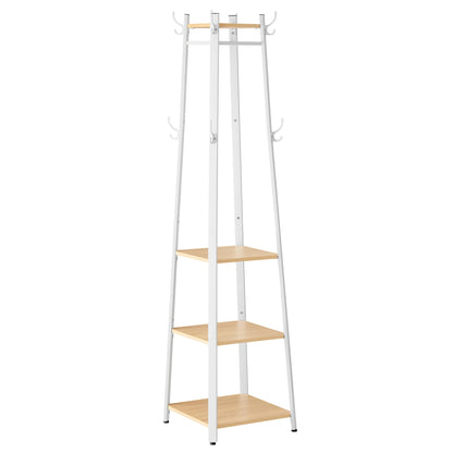 VASAGLE Industrial Coat Rack Stand - Oak