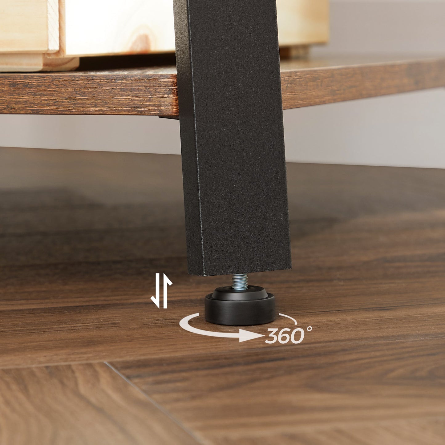 VASAGLE Industrial Coat Rack Stand - Rustic Brown