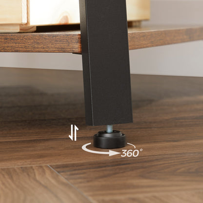 VASAGLE Industrial Coat Rack Stand - Rustic Brown