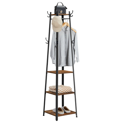 VASAGLE Industrial Coat Rack Stand - Rustic Brown