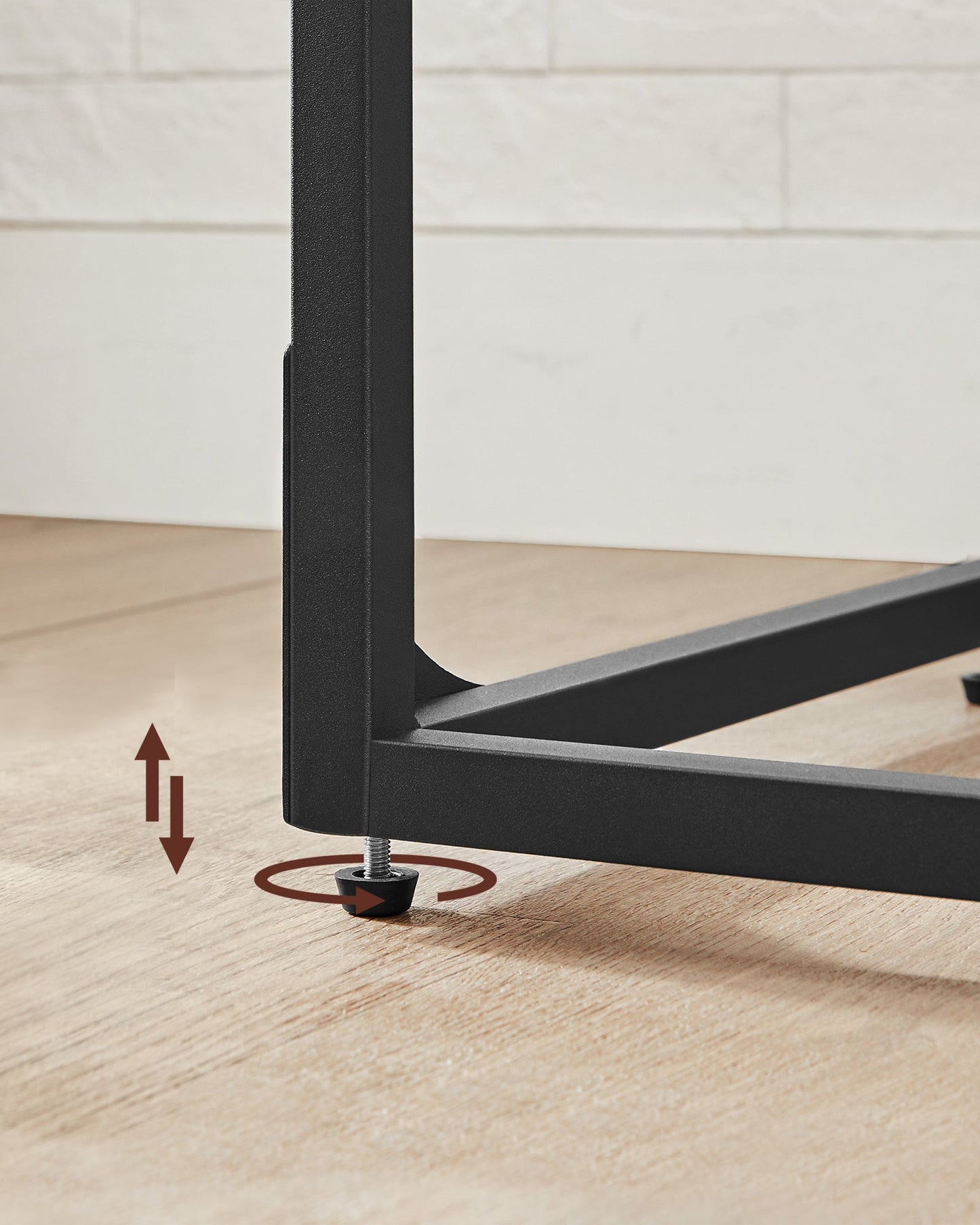 Vasagle C-Shaped End Table Bedside Laptop Table - Greige