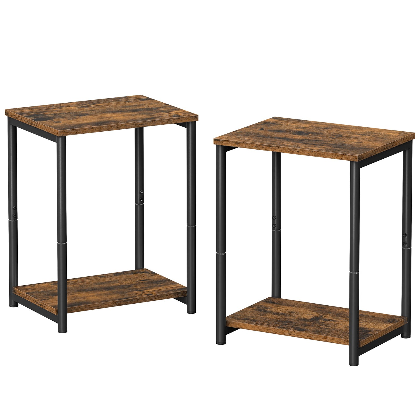 VASAGLE Bed Side Tables End Table (Rustic Brown)
