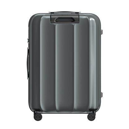 Medium Check In Luggage - Hard Shell Lightweight Travel Suitcase - Black | VoyageX | 66 cm