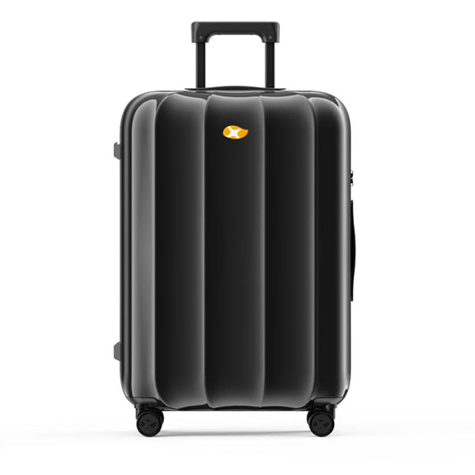 Black Large Suitcase - Lightweight Hard Case Checked Luggage for International Travel | VoyageX | 77 cm