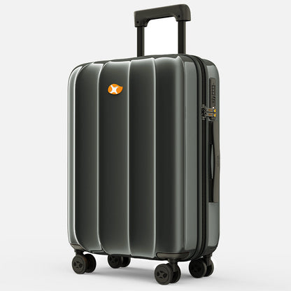 Medium Check In Luggage - Hard Shell Lightweight Travel Suitcase - Black | VoyageX | 66 cm